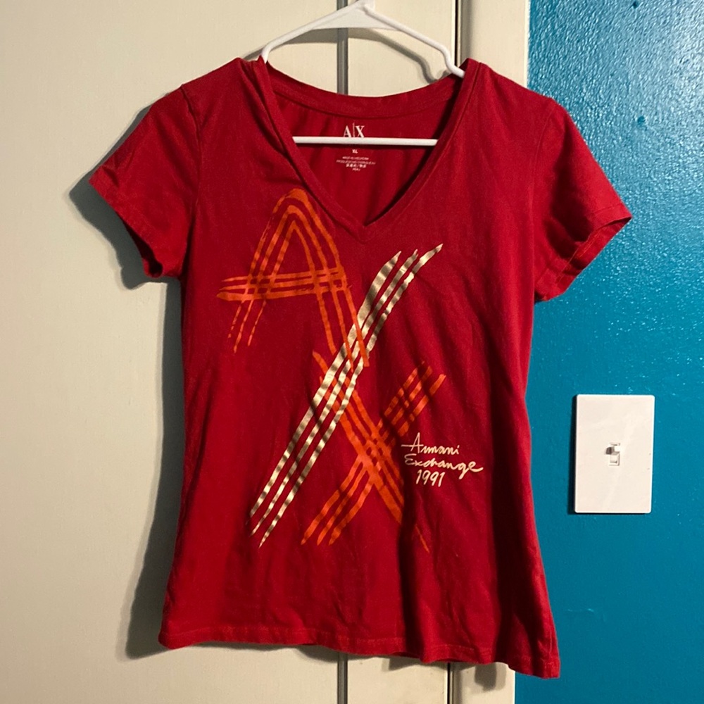 Armani Exchange Red T-shirt